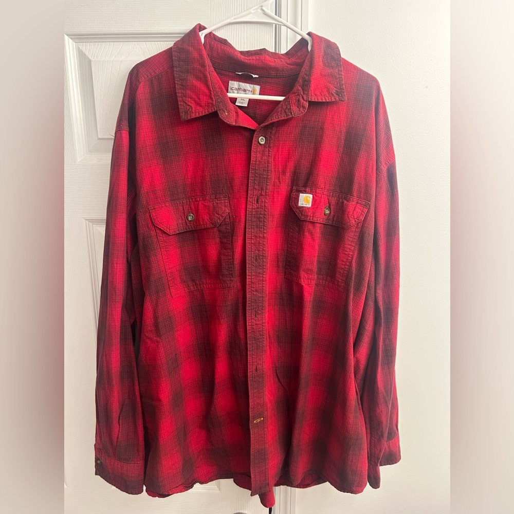 Men’s carhartt 3XL button up shirt